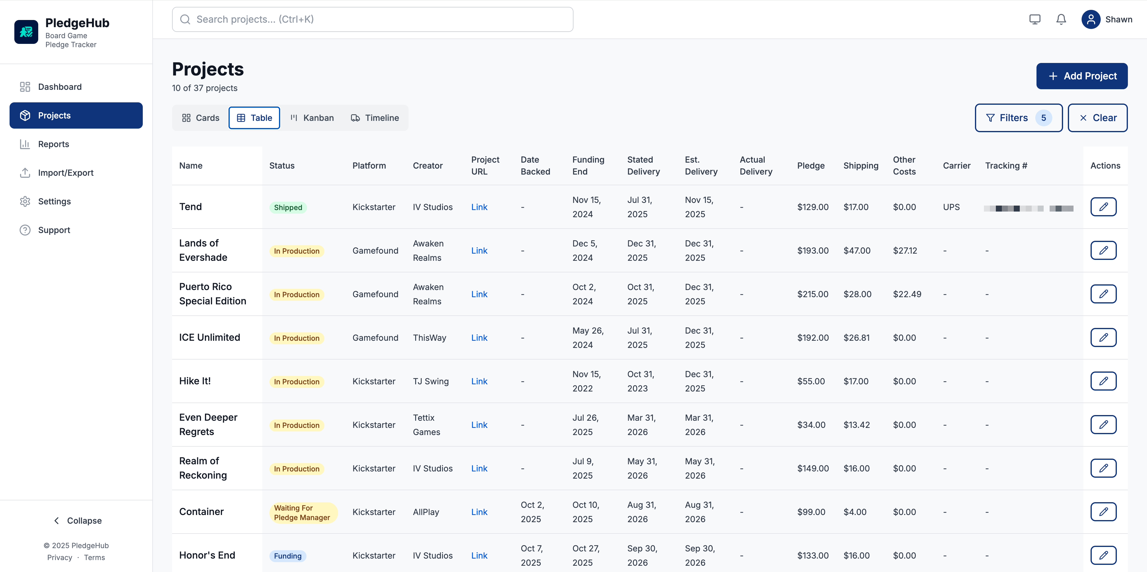 PledgeHub Screenshot